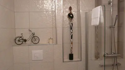 Salle de bains dans l'établissement La Bastidie