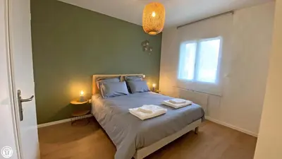 Un ou plusieurs lits dans un hébergement de l'établissement Breakislebed 3 Maisons CHU LIMOGES