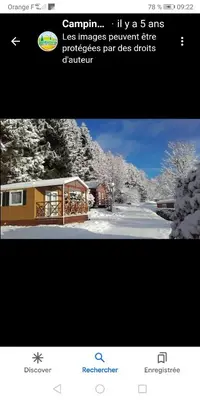 L'établissement Charmant Mobil home style chalet en hiver