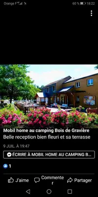Plan de l'établissement Charmant Mobil home style chalet