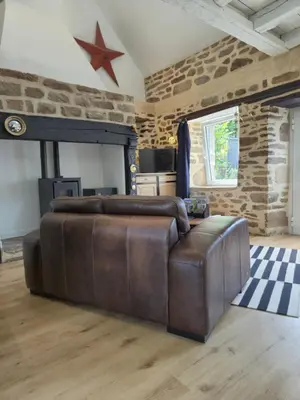 Coin salon dans l'établissement Gîte d'Hublange-Climatisation-Petit jardin clôturé