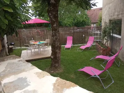 Jardin de l'établissement Gîte La Forge proche Rocamadour, Padirac