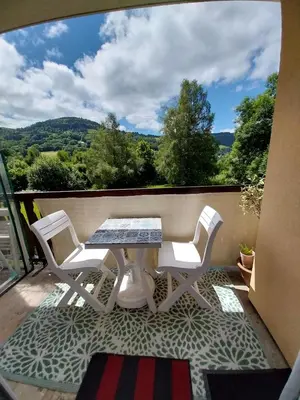 Vue générale sur la montagne ou vue sur la montagne depuis l'appartement