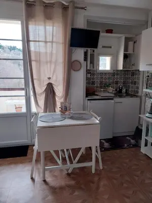 Cuisine ou kitchenette dans l'établissement Studio La Bourboule