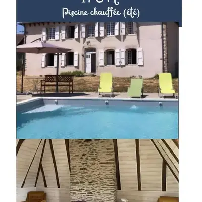 Maison de maître de 1789 rénovée avec piscine