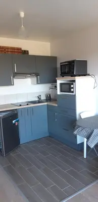 Cuisine ou kitchenette dans l'établissement Studio-cabine Station de ski Super Lioran