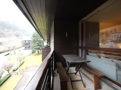Balcon ou terrasse dans l'établissement Duplex au Mont-Dore avec parking, proche centre et pistes - FR-1-608-268