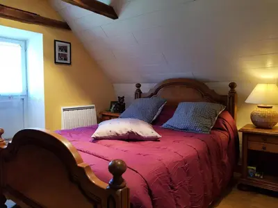 Un ou plusieurs lits dans un hébergement de l'établissement Gîte de France Le fournil des prades 2 épis - Gîte de France 2 personnes MAE-6414