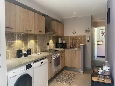 Cuisine ou kitchenette dans l'établissement La Vannerie de Livia