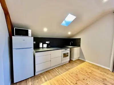 Cuisine ou kitchenette dans l'établissement Le Bohème / zone sud - DABNB