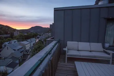 Vue générale sur la montagne ou vue sur la montagne depuis l'appartement