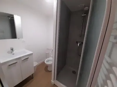 Salle de bains dans l'établissement Bel appartement à 2 pas du CHU
