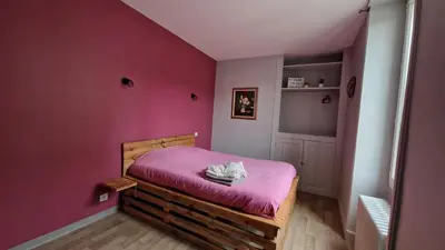 Un ou plusieurs lits dans un hébergement de l'établissement Le gîte de La Tête de l'Art