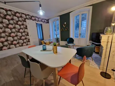 Coin salon dans l'établissement Appartement spacieux lumineux