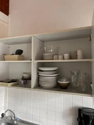 Cuisine ou kitchenette dans l'établissement Le village de Sèchemailles