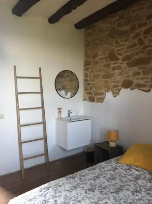 Un ou plusieurs lits dans un hébergement de l'établissement Maison Vacances 12 pers / Périgord Noir / Piscine