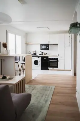 Cuisine ou kitchenette dans l'établissement Studio Ma - Lumineux et Calme