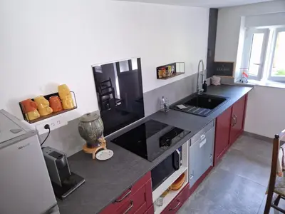 Cuisine ou kitchenette dans l'établissement Au pied du Frêne