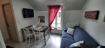 Télévision ou salle de divertissement dans l'établissement Appartement au cœur du Mont-Dore