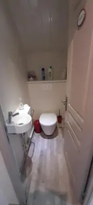 Salle de bains dans l'établissement Appartement au cœur du Mont-Dore