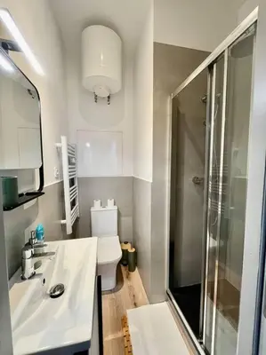 Salle de bains dans l'établissement Studio moderne/rue Encombe Vineuse- DABNB