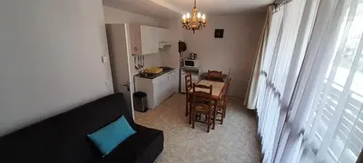 Cuisine ou kitchenette dans l'établissement Studio 23m² Les Hermines n°41
