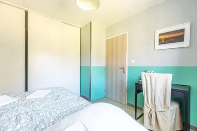 Un ou plusieurs lits dans un hébergement de l'établissement Maison 12 Couchages tout confort - 11B Vialle St Gene