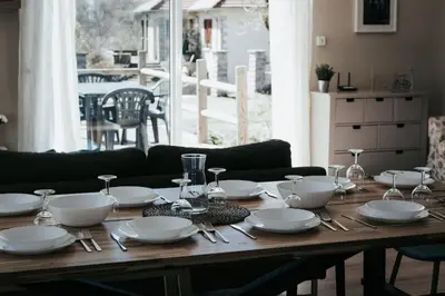 Coin salon dans l'établissement Maison 12 Couchages tout confort - 11B Vialle St Gene
