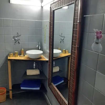 Salle de bains dans l'établissement Appartement clair et rénové proche centre