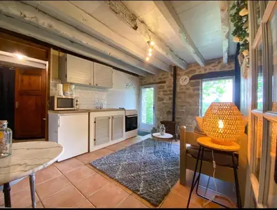 Cuisine ou kitchenette dans l'établissement Gite le Onze beauval