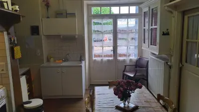 Cuisine ou kitchenette dans l'établissement Gîte Miers chez Nadine