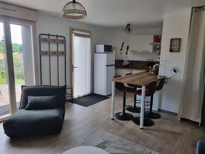 Cuisine ou kitchenette dans l'établissement APT T2 à 500M du centre ville