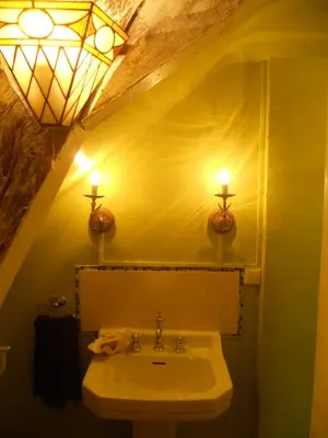 Salle de bains dans l'établissement Ferme de la Dorvallière