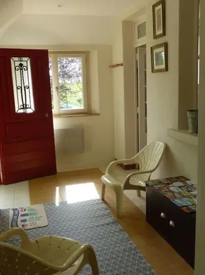 Coin salon dans l'établissement Gîte Les Hauts de Curemonte