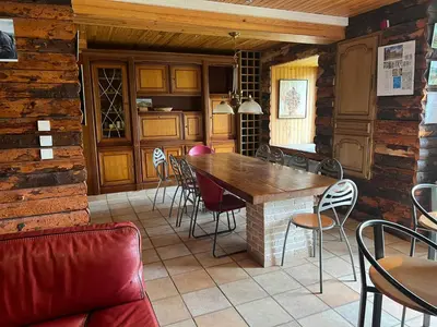 Coin salon dans l'établissement Maison au Giraldès Le Claux Puy Mary Volcan chalet