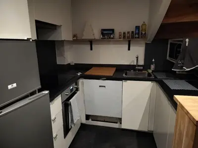 Cuisine ou kitchenette dans l'établissement La Ramure, maison de village
