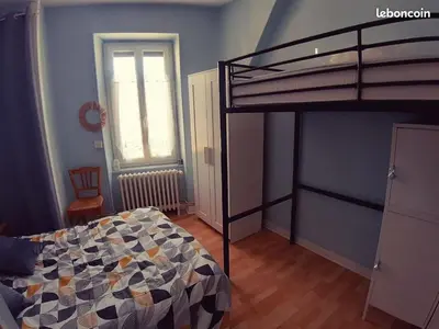 Un ou plusieurs lits dans un hébergement de l'établissement Appartement Les Cozettes
