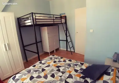 Un ou plusieurs lits dans un hébergement de l'établissement Appartement Les Cozettes