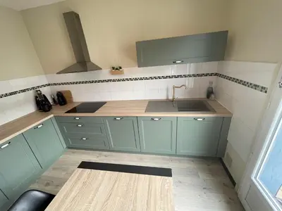 Cuisine ou kitchenette dans l'établissement Le Rupin