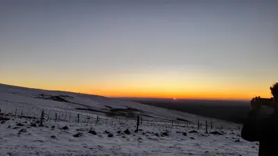 Lever ou coucher de soleil vu de le B&B/chambre d'hôtes ou à proximité