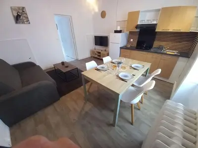 Cuisine ou kitchenette dans l'établissement App 2 pièces 2 lits