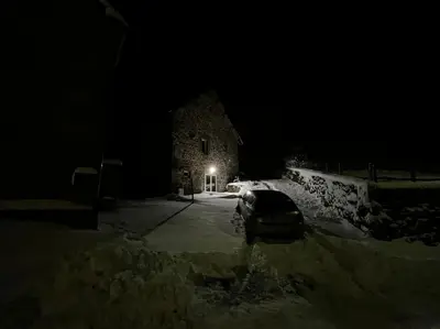 L'établissement La Grange de la Gratade en hiver