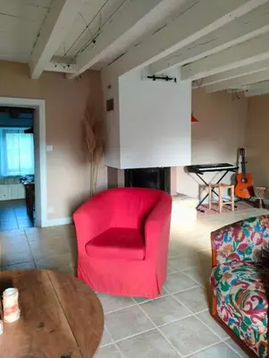 Coin salon dans l'établissement Gîte au gré du vent