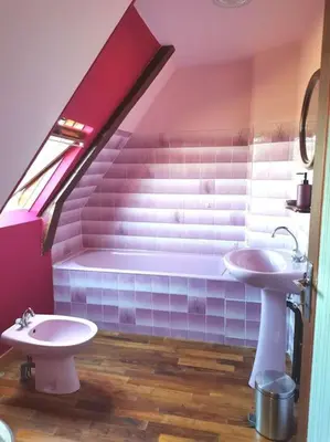 Salle de bains dans l'établissement Maison Chez la Malie