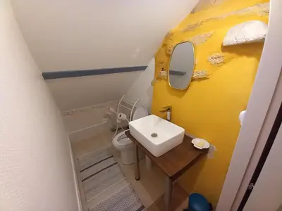Salle de bains dans l'établissement Via Lactéa