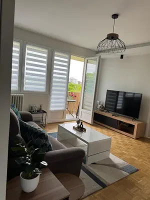 Télévision ou salle de divertissement dans l'établissement Appartement chaleureux et spacieux T3