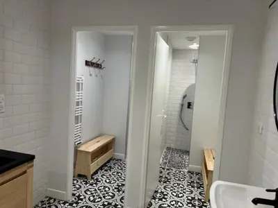 Salle de bains dans l'établissement Gite 10 pers