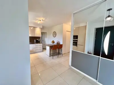 Cuisine ou kitchenette dans l'établissement Villa Poujol en Dordogne, piscine chauffée