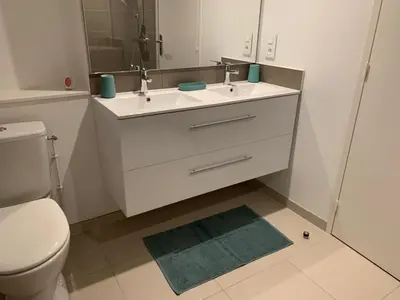 Salle de bains dans l'établissement Chez rose