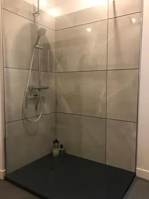 Salle de bains dans l'établissement Gîte Nature